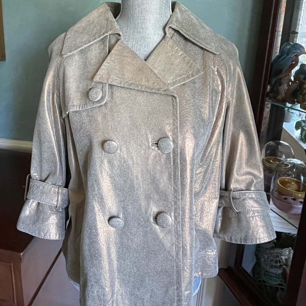 BAGATELLE  Leather with gold sheen jacket